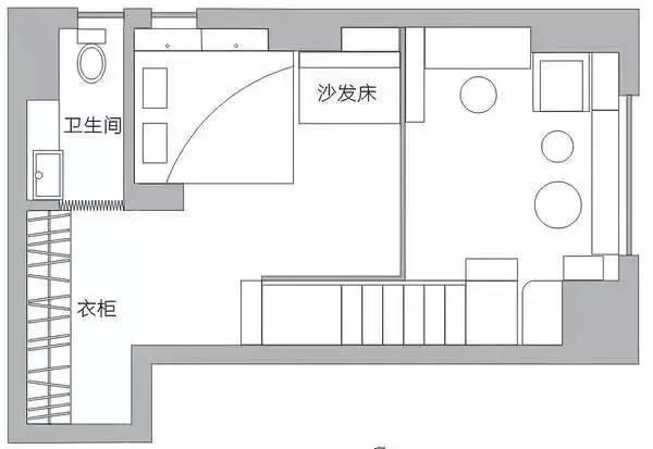 舊房改造后第二層室內平面圖